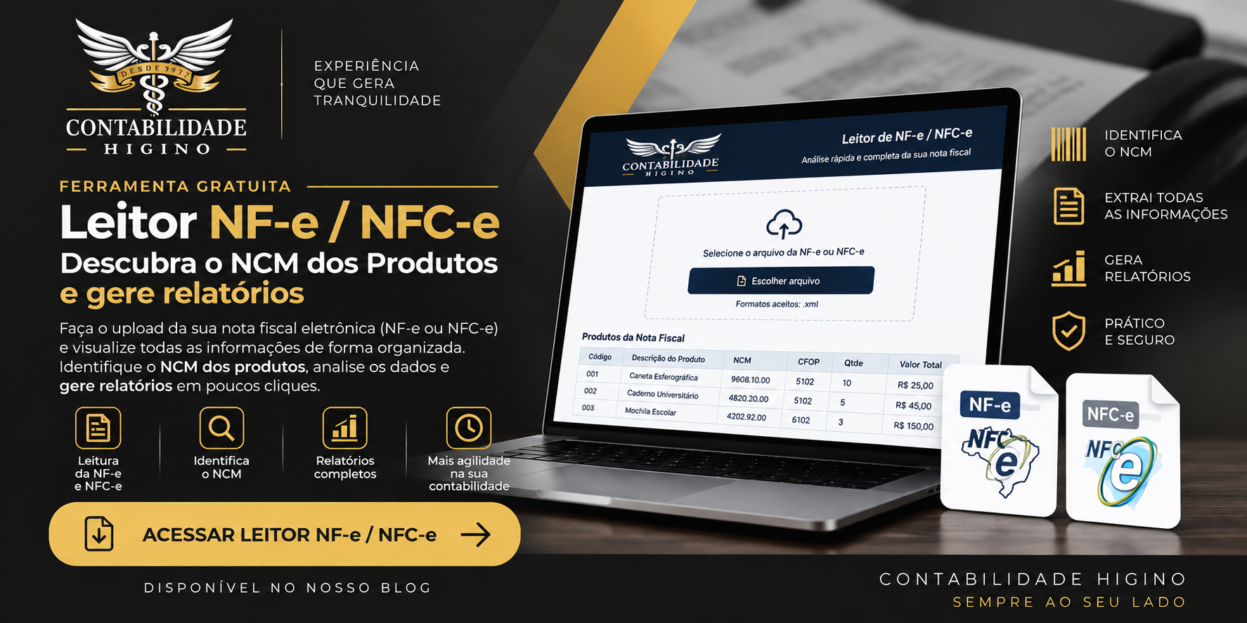 Leitor NF-e e NFC-e - Contabilidade Higino