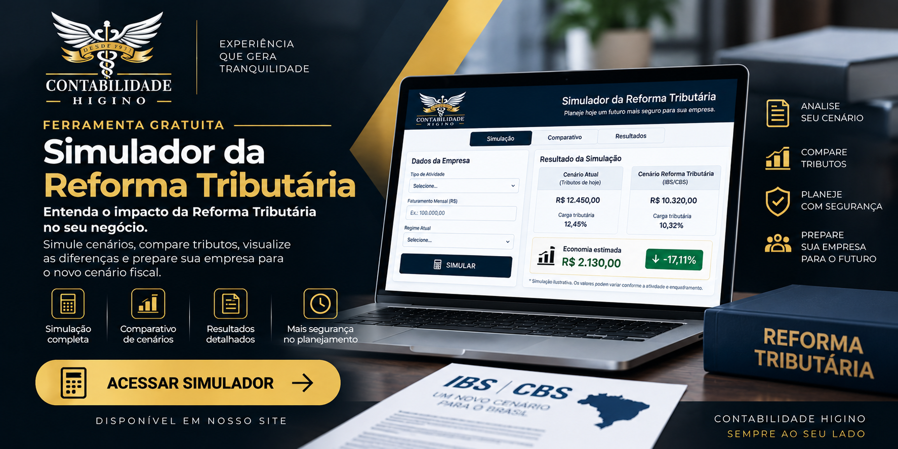 Simulador da Reforma Tributária - Contabilidade Higino